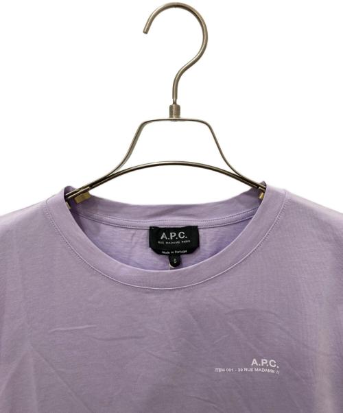 A.P.C.（アーペーセー）A.P.C. (アーペーセー) ロゴプリント半袖Tシャツ パープル サイズ:ｓの古着・服飾アイテム