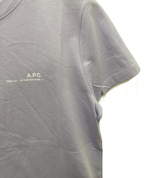 A.P.C.（アーペーセー）A.P.C. (アーペーセー) ロゴプリント半袖Tシャツ パープル サイズ:ｓの古着・服飾アイテム