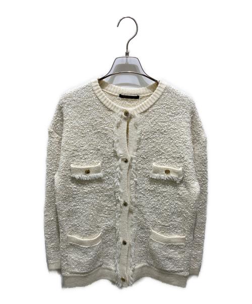 BARNYARDSTORM（バンヤードストーム）BARNYARDSTORM (バンヤードストーム) MIXジャガードカーディガン ホワイト サイズ:Fの古着・服飾アイテム