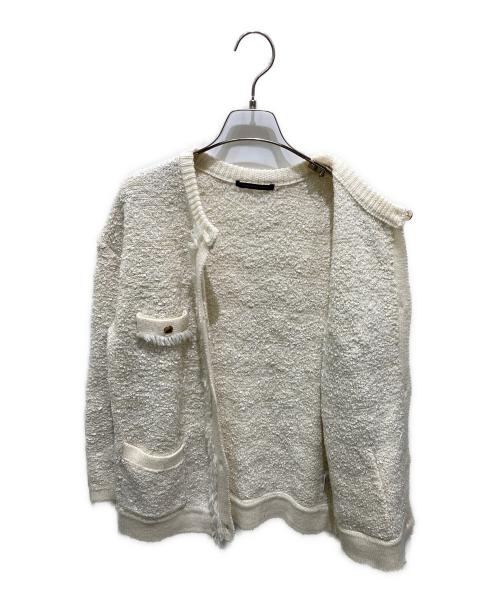 BARNYARDSTORM（バンヤードストーム）BARNYARDSTORM (バンヤードストーム) MIXジャガードカーディガン ホワイト サイズ:Fの古着・服飾アイテム