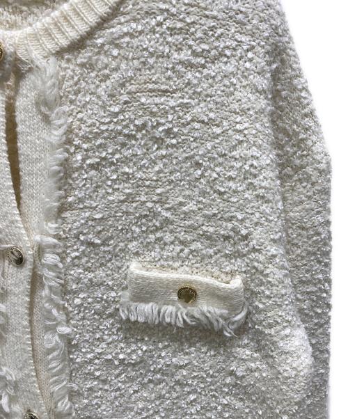 BARNYARDSTORM（バンヤードストーム）BARNYARDSTORM (バンヤードストーム) MIXジャガードカーディガン ホワイト サイズ:Fの古着・服飾アイテム