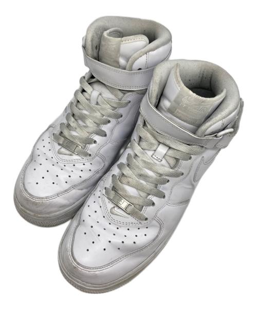 NIKE（ナイキ）NIKE (ナイキ) SUPREME (シュプリーム) AIR FORCE1 MID エア フォース 1 ミッド ホワイト サイズ:27㎝の古着・服飾アイテム