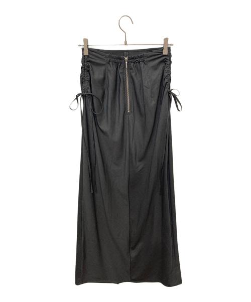 Ameri（アメリ）Ameri (アメリ) STRIPE DARWSTRING LONG SKIRT グレー サイズ:M 未使用品の古着・服飾アイテム