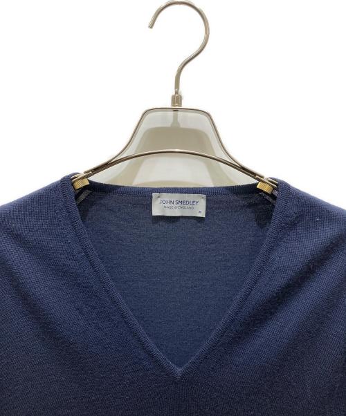 JOHN SMEDLEY（ジョンスメドレー）JOHN SMEDLEY (ジョンスメドレー) Vネックニット ネイビー サイズ:Ｍの古着・服飾アイテム