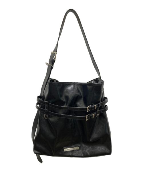 Matin Kim（マーティン・キム）Matin Kim (マーティン・キム) DOULE BELTED STRAP BIG BAG ブラックの古着・服飾アイテム
