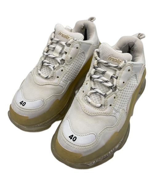 BALENCIAGA（バレンシアガ）BALENCIAGA (バレンシアガ) TRIPLE S CLEAR SOLE TRAINER ホワイト サイズ:26.5の古着・服飾アイテム
