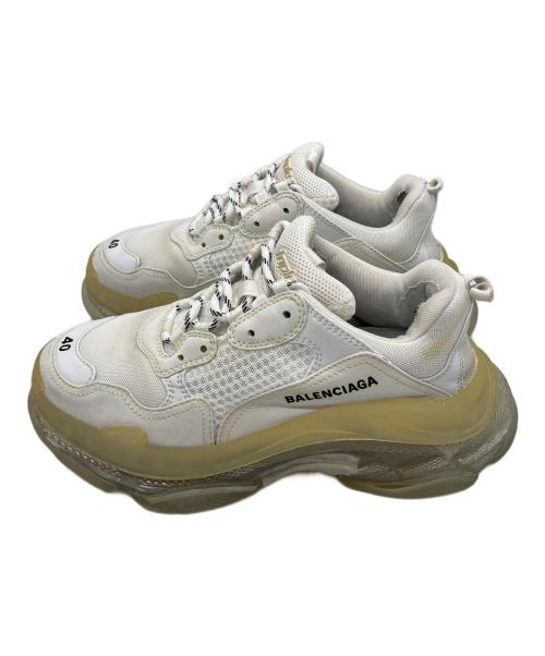 BALENCIAGA（バレンシアガ）BALENCIAGA (バレンシアガ) TRIPLE S CLEAR SOLE TRAINER ホワイト サイズ:26.5の古着・服飾アイテム