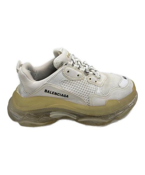 BALENCIAGA（バレンシアガ）BALENCIAGA (バレンシアガ) TRIPLE S CLEAR SOLE TRAINER ホワイト サイズ:26.5の古着・服飾アイテム