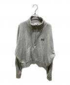 X-GIRLエックスガール）の古着「BOX LOGO HALF ZIP SWEAT TOP」｜グレー