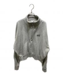 X-GIRL（エックスガール）の古着「BOX LOGO HALF ZIP SWEAT TOP」｜グレー