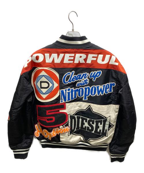 DIESEL（ディーゼル）DIESEL (ディーゼル) J-BULC－PATCH JACKET レッド×ブラック サイズ:Ｌの古着・服飾アイテム