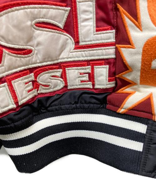 DIESEL（ディーゼル）DIESEL (ディーゼル) J-BULC－PATCH JACKET レッド×ブラック サイズ:Ｌの古着・服飾アイテム