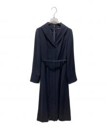 anuans（アニュアンス）の古着「ダブルサテングレースワンピース」｜ネイビー