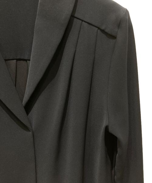 anuans（アニュアンス）anuans (アニュアンス) ダブルサテンショールカラーブラウス ネイビー サイズ:Ｆ 未使用品の古着・服飾アイテム