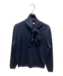 BALLSEY（ボールジィ）の古着「スーパーエクストラファインウール ボウタイプルオーバー」｜ネイビー