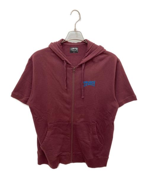 stussy（ステューシー）stussy (ステューシー) 半袖パーカー レッド サイズ:Lの古着・服飾アイテム