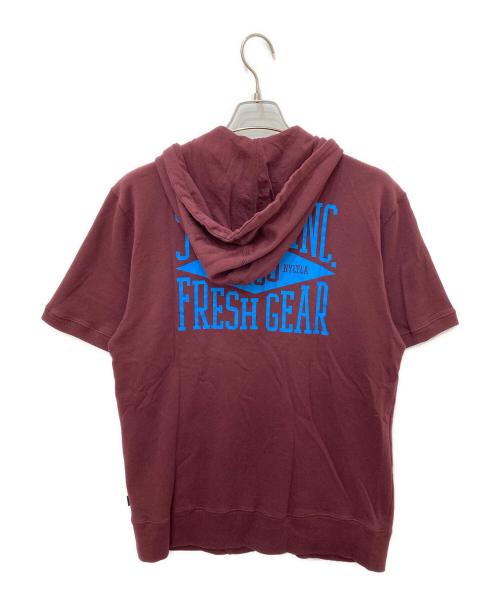 stussy（ステューシー）stussy (ステューシー) 半袖パーカー レッド サイズ:Lの古着・服飾アイテム