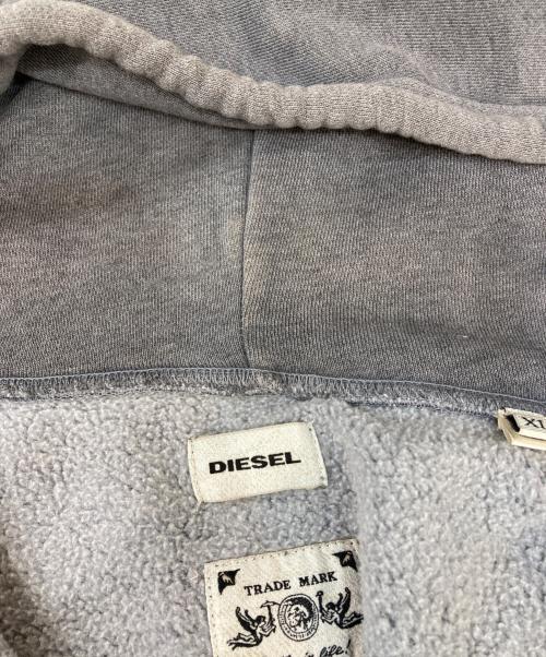 DIESEL（ディーゼル）DIESEL (ディーゼル) パッチワークパーカー グレー サイズ:XLの古着・服飾アイテム