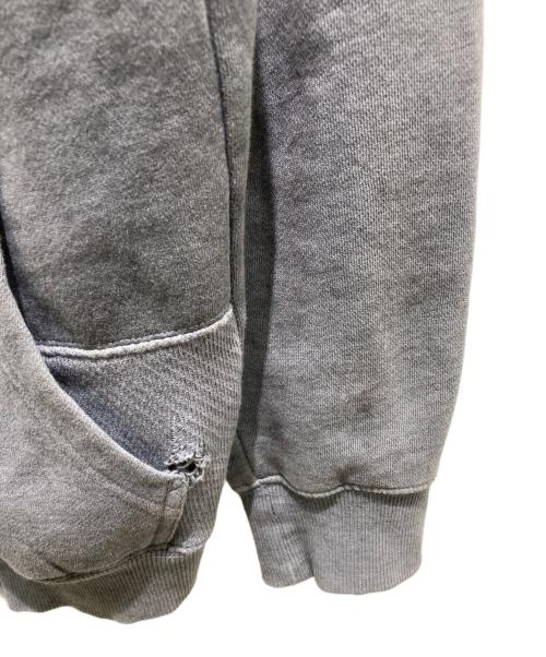 DIESEL（ディーゼル）DIESEL (ディーゼル) パッチワークパーカー グレー サイズ:XLの古着・服飾アイテム