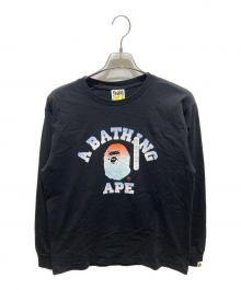 A BATHING APE（アベイシングエイプ）の古着「KABUKI COLLEGE LS TEE」｜ブラック