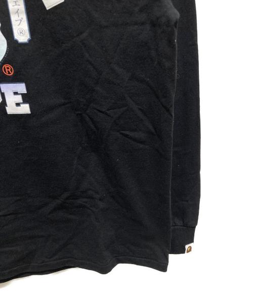 A BATHING APE（アベイシングエイプ）A BATHING APE (ア ベイシング エイプ) KABUKI COLLEGE LS TEE ブラック サイズ:Ｌの古着・服飾アイテム