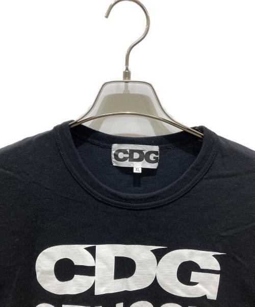 CDG（シーディージー）CDG (シーディージー) stussy (ステューシー) プリントカットソー ブラック サイズ:XLの古着・服飾アイテム