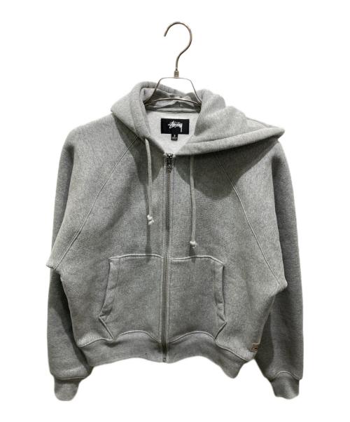 stussy（ステューシー）stussy (ステューシー) RELAXED ZIP HOODIE グレー サイズ:Sの古着・服飾アイテム