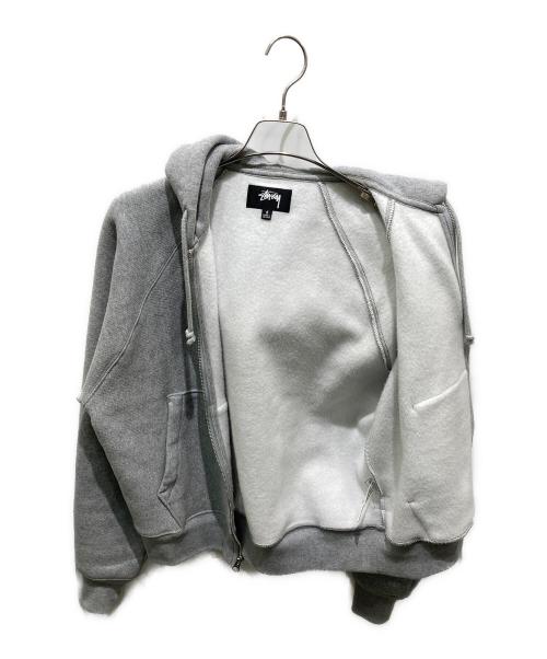 stussy（ステューシー）stussy (ステューシー) RELAXED ZIP HOODIE グレー サイズ:Sの古着・服飾アイテム