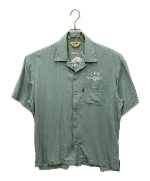 AVIREX（アヴィレックス）AVIREX (アヴィレックス) ボーリングシャツ ブラック サイズ:XLの古着・服飾アイテム