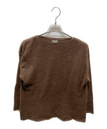 wirrow（ウィロウ）の古着「Alpaca wool wide knit pullover」｜ブラウン