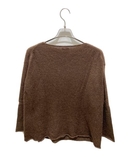 wirrow（ウィロウ）wirrow (ウィロウ) Alpaca wool wide knit pullover ブラウン サイズ:1の古着・服飾アイテム