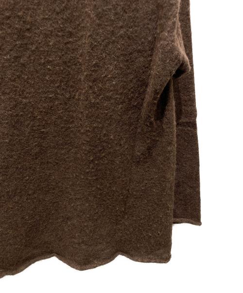 wirrow（ウィロウ）wirrow (ウィロウ) Alpaca wool wide knit pullover ブラウン サイズ:1の古着・服飾アイテム