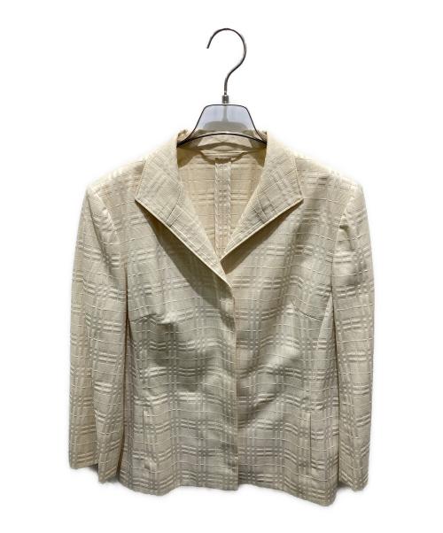 BURBERRY LONDON（バーバリーロンドン）BURBERRY LONDON (バーバリーロンドン) 総柄コットンジャケット ベージュ サイズ:40の古着・服飾アイテム