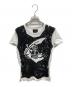 Vivienne Westwood ANGLOMANIA（ヴィヴィアンウエストウッドアングロマニア）の古着「総柄Tシャツ」｜ブラック×ホワイト