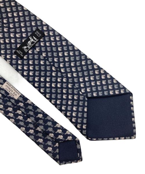 HERMES（エルメス）HERMES (エルメス) ネクタイ ブラック サイズ:記載なしの為実寸参照の古着・服飾アイテム