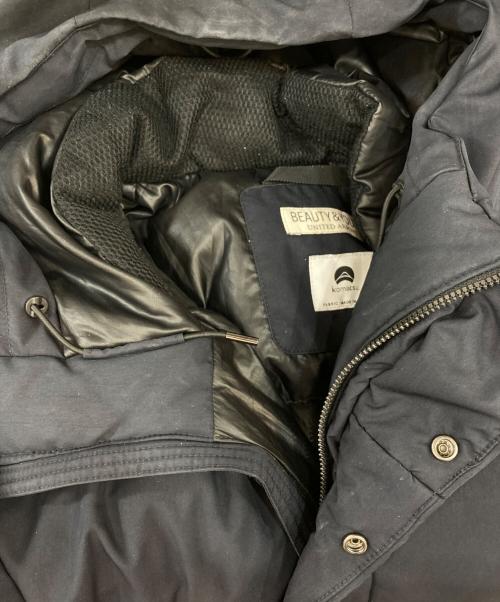 BEAUTY&YOUTH（ビューティーアンドユース）BEAUTY&YOUTH (ビューティーアンドユース) 小松マテーレ リラックス フード ダウンジャケット ネイビー サイズ:Ｍの古着・服飾アイテム