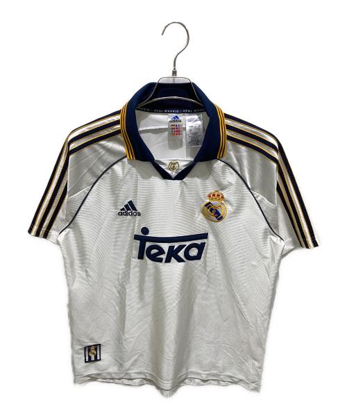 adidas（アディダス）adidas (アディダス) レアル・マドリード 99/00 ホームユニフォーム ホワイト サイズ:XLの古着・服飾アイテム