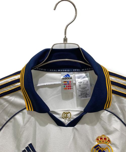 adidas（アディダス）adidas (アディダス) レアル・マドリード 99/00 ホームユニフォーム ホワイト サイズ:XLの古着・服飾アイテム