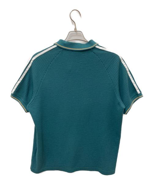adidas（アディダス）adidas (アディダス) オリジナルス ワッフル ニット ポロシャツ グリーン サイズ:2Lの古着・服飾アイテム