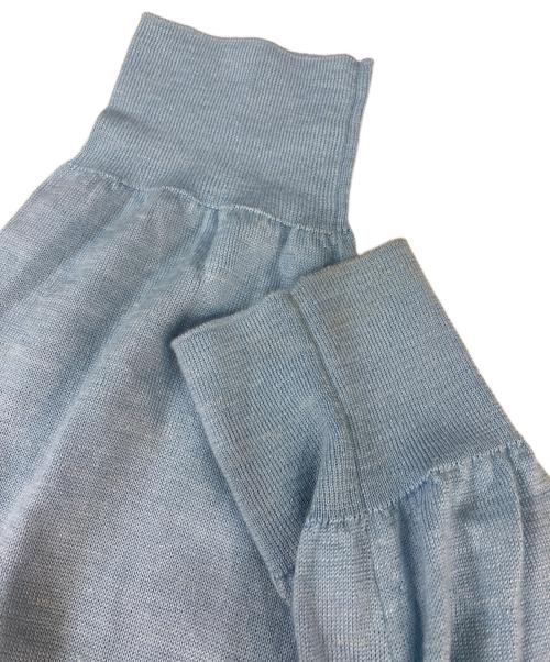 ERMENEGILDO ZEGNA（エルメネジルド・ゼニア）ERMENEGILDO ZEGNA (エルメネジルド・ゼニア) シルクカシミヤリネンニット ブルー サイズ:52の古着・服飾アイテム