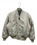 ALPHAアルファ）の古着「MA-1ナイロンジャケット」｜ベージュ