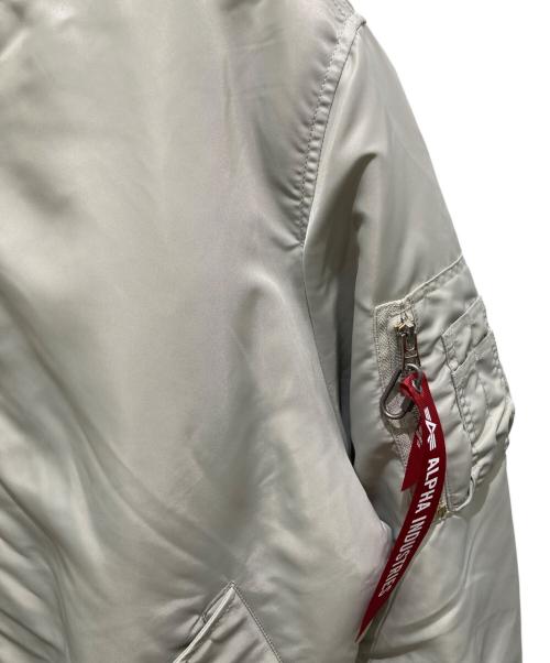 ALPHA（アルファ）ALPHA (アルファ) MA-1ナイロンジャケット ベージュ サイズ:Ｌの古着・服飾アイテム