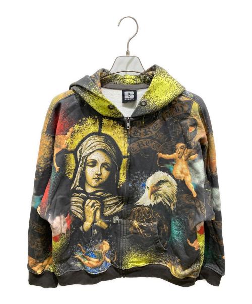 BREATH（ブレス）BREATH (ブレス) MARIA ALL OVER ZIP HOODIE ブラック サイズ:XLの古着・服飾アイテム