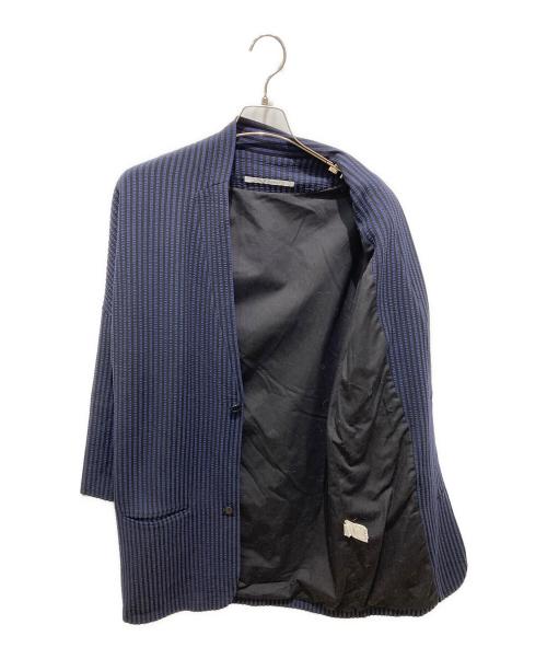 LUCIO VANOTTI（ルーチョ バノッティ）LUCIO VANOTTI (ルーチョ バノッティ) ストライプ2Bコート ネイビー サイズ:3の古着・服飾アイテム