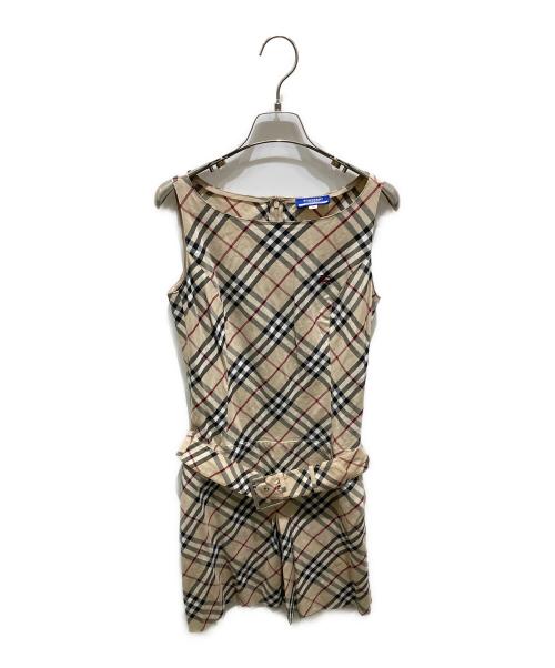 BURBERRY BLUE LABEL（バーバリー ブルー レーベル）BURBERRY BLUE LABEL (バーバリー ブルー レーベル) ノヴァチェックノースリーブワンピース ベージュ サイズ:38の古着・服飾アイテム