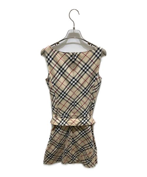 BURBERRY BLUE LABEL（バーバリー ブルー レーベル）BURBERRY BLUE LABEL (バーバリー ブルー レーベル) ノヴァチェックノースリーブワンピース ベージュ サイズ:38の古着・服飾アイテム
