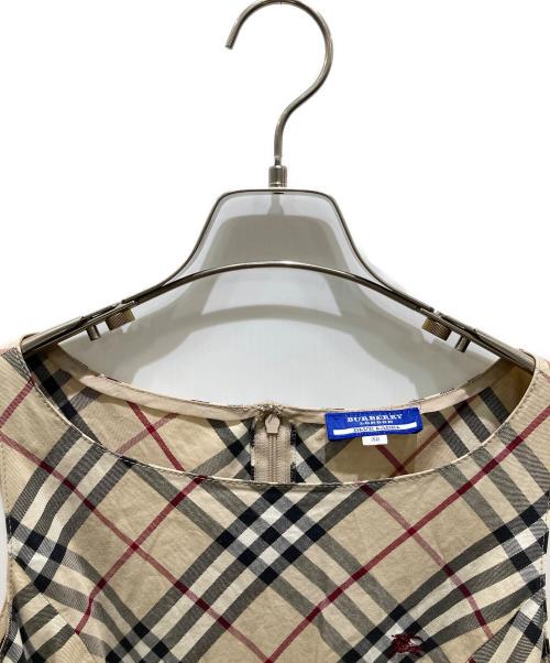 BURBERRY BLUE LABEL（バーバリー ブルー レーベル）BURBERRY BLUE LABEL (バーバリー ブルー レーベル) ノヴァチェックノースリーブワンピース ベージュ サイズ:38の古着・服飾アイテム