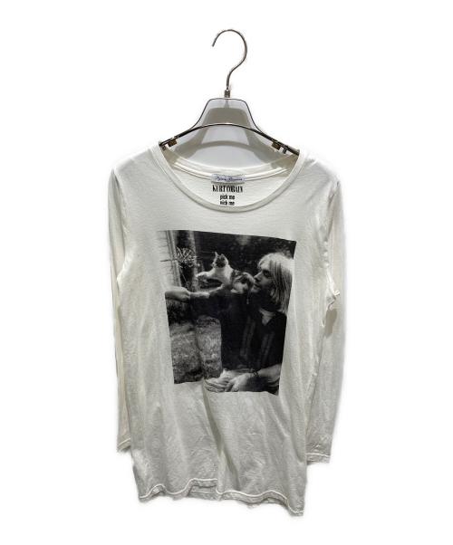 Hysteric Glamour（ヒステリックグラマー）Hysteric Glamour (ヒステリックグラマー) KURT COBAINプリントカットソー ホワイト サイズ:FREEの古着・服飾アイテム