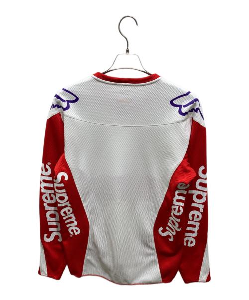 SUPREME（シュプリーム）SUPREME (シュプリーム) FOX RACING (フォックスレーシング) Moto Jersey Top ホワイト×レッド サイズ:Ｍの古着・服飾アイテム