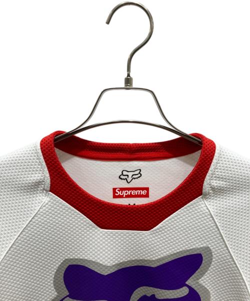 SUPREME（シュプリーム）SUPREME (シュプリーム) FOX RACING (フォックスレーシング) Moto Jersey Top ホワイト×レッド サイズ:Ｍの古着・服飾アイテム